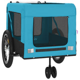 Pet Bike Trailer Blue and Black Oxford Fabric and Iron 93939