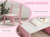 Two-Piece Kids Desk and Chair Set with Storage, for Ages 5-8 Years - Pink T3398P347723