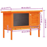 Outdoor Rabbit Hutch Small Animal House Pet Cage 1 Layer Wood 170157