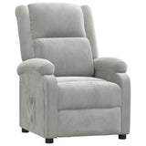 Recliner Chair Light Grey Velvet 342399