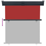 ZNTS Balcony Side Awning 165x250 cm Red 48433