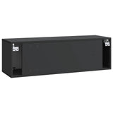 Wall-Mounted TV Cabinet Black 98 x 31 x 30 cm Engineered Wood 899066