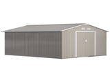 Outsunny 13 x 11ft Large Garden Shed, Mental Garden Storage Shed with Foundation Kit Ventilation & T3398P314182