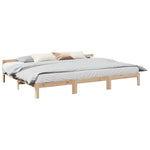 ZNTS Family Bed Frame No Mattress 270x200 cm Solid Wood Pine 3324574