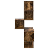 Wall Corner Shelf Smoked Oak 48 x 48 x 120 cm Engineered Wood 8012232