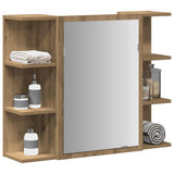 Bathroom Mirror Cabinet Artisan Oak 80x20.5x64 cm Engineered Wood 856037
