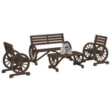 4 Piece Garden Lounge Set Solid Wood Fir 3207132