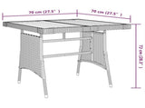 Outdoor Dining Set Black PE rattan, steel, solid acacia wood 3120086