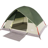 ZNTS Camping Tent Dome 3-Person Green Waterproof 94695