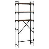 Washing Machine Shelf Smoked Oak 67x25x163 cm Engineered Wood 838985