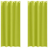 Blackout Curtains with Rings 2 pcs Green 225 x 140 cm Polyester 4107390