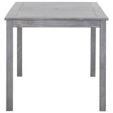 Outdoor Dining Set Grey Solid Acacia Wood Medium Durable 45940
