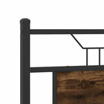 Bed Frame without Mattress Smoked Oak 137x190 cm Engineered Wood 4106742