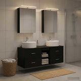 Bathroom Furniture Set 5 pcs Black Oak 3407072