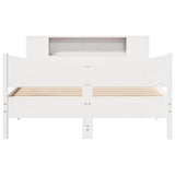 Bed Frame without Mattress White 150x200 cm King Size Solid Wood Pine 3323297
