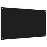 Kitchen Backsplash 2 pcs Black 110 x 60 cm Tempered Glass 3415496