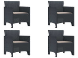 Garden Dining Set 5 pcs Anthracite Polypropylene 3378533