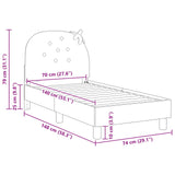 Toddler Bed Frame with Headboard Pink 70 x 140 cm Velvet 42011064