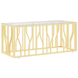 Coffee Table 110x45x45 cm Stainless Steel and Glass 350050