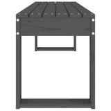 Garden Bench Grey 110x38x45 cm Solid Wood Pine 825095