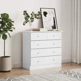 Chest of Drawers ALTA White 77x35x73 cm Solid Wood Pine 353922