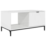 Coffee Table High Gloss White 90 x 49 x 46 cm Engineered Wood 883448