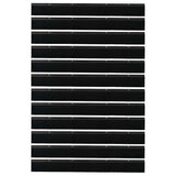 Screw-on Door Brush Seals 12 pcs Black 100 cm Aluminium Alloy 42019593