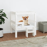 Dog Bed White 55.5x53.5x60 cm Solid Wood Pine 822368