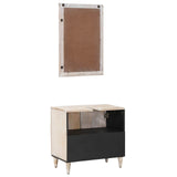 Bathroom Furniture Set with Door 2 pcs White Solid Mango Wood 3310114