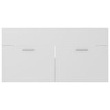 Sink Cabinet with Built-in Basin White Engineered Wood 3070838