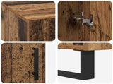 Desk with Shelf Old wood 140 x 50 x 75 cm Engineered wood 879528