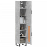 Highboard Concrete Grey 34.5x34x180 cm Engineered Wood 3199133