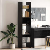 Book Cabinet Black Oak 40 x 35 x 180 cm Engineered Wood 875020
