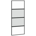 Sliding Door with Hardware Set 90x205 cm Tempered Glass&Aluminium 3332999