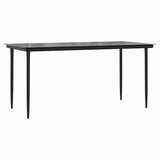 7 Piece Garden Dining Set with Cushions Grey Poly Rattan 3212436