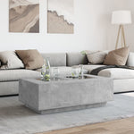 ZNTS Coffee Table with Infinity LED Concrete Grey 116x69x40 cm 3284059