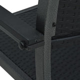 Garden Dining Set Black Powder-Coated Steel Standard Durable 3099263