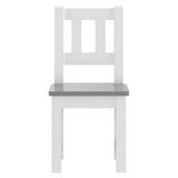 3 Piece Children Table and Chair Set White and Grey MDF 10409