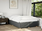 Bed Frame without Mattress Dark Grey 120x190 cm Small Double Fabric 3284716