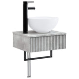 Bathroom Furniture Set 3 pcs Concrete Grey Engineered Wood 3405580