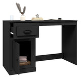 Desk with Drawer Black 115x50x75 cm Engineered Wood 816473