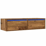 TV Cabinet with LED Lights Old Wood 100X35.5x25 cm 860245