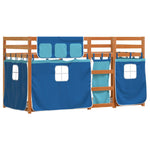 ZNTS Bunk Bed without Mattress Blue 80x200 cm Solid Wood Pine 3283923