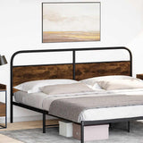 Replace Headboard Smoked Oak 200 cm Steel and Engineered Wood 4100247
