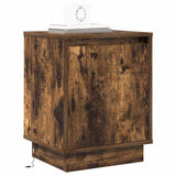 Bedside Cabinet with 2 pcs Smoked Oak 39 x 34.5 x 50 cm 869603