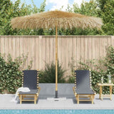 Garden Parasol Brown Bamboo and Banana Leaf Large Foldable 43160