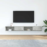 TV Cabinets 2 pcs Concrete Grey 100x31x25.5 cm Engineered Wood 861479