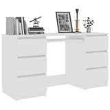 Writing Desk White 140x50x77 cm Engineered Wood 800810