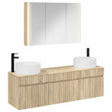 Bathroom Cabinet Set 4 pcs Sonoma Oak Engineered Wood 3406665