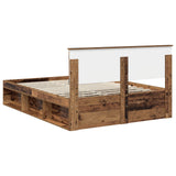 Bed Frame with Headboard Old Wood 150 x 200 cm Engineered wood 3407866